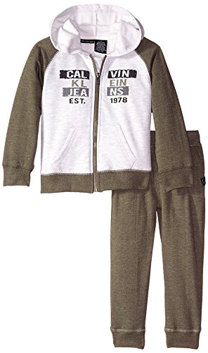 Calvin Klein Baby Boys' Green Hoody with Jog Pant Set