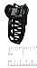 Parcelona French Jardin Black Medium Covered Spring Celluloid Jaw Hair Claw Clip Clamp Clutcher