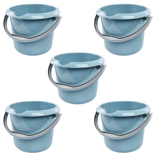 keeeper mika 5X Eimer mit integrierter Mess-Skala und ergonomischem Griff, 5 l, Nordic Blue