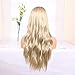 Dream Soul Ombre Blonde Long Curly Wavy Wig 28 Inch Middle Part Wigs for White Women 2 Tone Blonde Wig Full Curly Cosplay Wigs