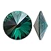 SWAROVSKI Crystal, 1122 Rivoli Fancy Stones 14mm, 2 Pieces, Emerald Foiled