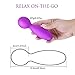 Mini Wand Massager, BOMBEX Therapeutic Handheld Massage Wand, 10X Speeds Cordless Portable Deep Tissue Massager for Back Neck Shoulder, Sports Recovery