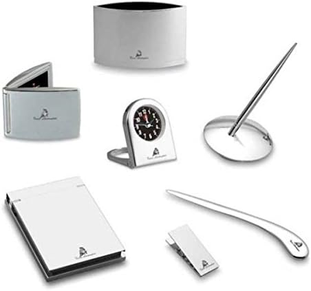 TEN SILVER PLATED DESK SET 7 pcs LAMBORGINI LUX COUNTACH cod.ELSL 001 by Varotto & Co.