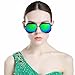 LianSan Designer Oversized Double Bridge Unisex Men Women Large Metal Driver Polarized Sunglasses 808 (black frame green lenses)