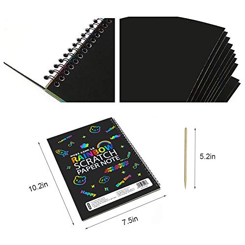 I&Art Scratch Art Books for Kids Scratch Art Paper Rainbow Scratch Art for Best Gifts