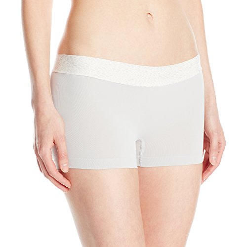 Maidenform Women's Smooth Boyshort, Stone Silver Lynx, Large/7