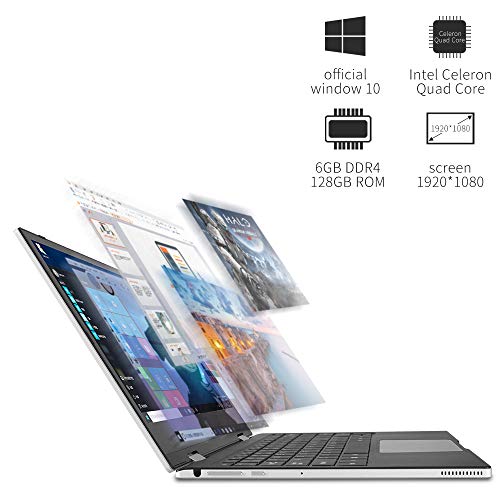 2 in 1 Laptop Windows 10 Laptop Computers, Ezbook X1 Full HD