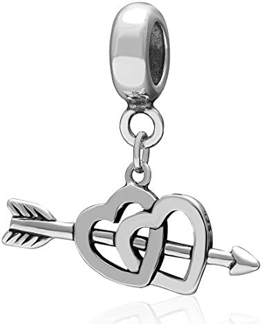 Love Heart Charm Birthday Christmas Charms for Pandora Bracelets (I)