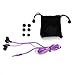 GOgroove AudiOHM DX Noise Isolating In-Ear Earbuds Earphones (Purple) with Anti-Tangle Cord and Interchangeable Silicone Ear Gels for Smartphones , Tablets , mp3 Players , Laptops , Portable DVD Players & More