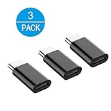 USB Type C Adapter Coopache USB C to Micro USB Adapter Connector Male to Female for Samsung Galaxy S8 Plus Samsung Galaxy Note 8 Nexus 6P 5X Nintendo Switch Pixel XL LG G5 G6 V20 HTC U11 (Black)