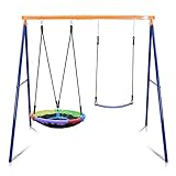 Swing Set for Backyard, 440lbs Swing Set with