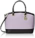 Anne Klein New Recruits Dome Large Satchel Bag, Lilac/Black/Sugar, One Size