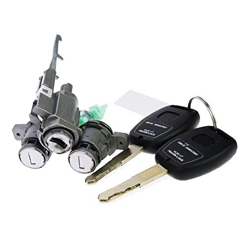 Suoyigou Honda Car Lock Original Cylider With Key Full Set Ignition Lock, Car Door Lock And Car Trunk Lock, Locksmith Practice Set (Honda Old CRV (03-06)) - Thumbnail 4