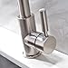 VAPSINT Modern Stainless Steel Single Handle Single Hole Brushed Nickel Pull Out Spray Kitchen Faucet, Pull Down Kitchen Sink Faucet