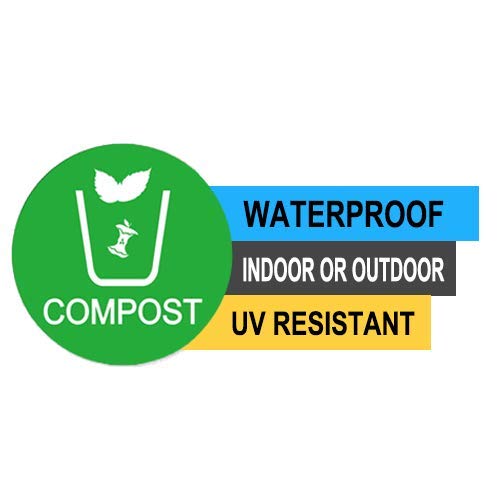 Well Tile Recycle Sticker Trash Bin Label Compost Sign Decal 9 Pack - 4" X 4" - Waterproof Organize & Coordinate Garbage Waste from Recycling - for Metal or Plastic Trash Cans (4 inch 9 Pack) - Thumbnail 4