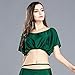 ROYAL SMEELA Belly Dance Costume for Women Bat Sleeve Tops Backless Loose Fit Belly Dance Tops Belly Dancing Outfit Carnival Green
