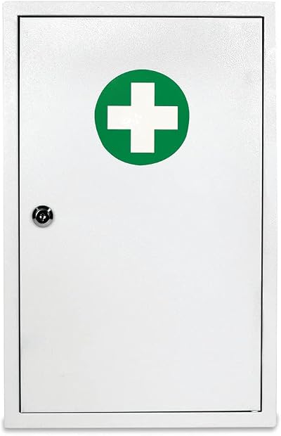 Reliance Medical Sofia Locking Wall Cabinet White First Aid Medicine Cabinet