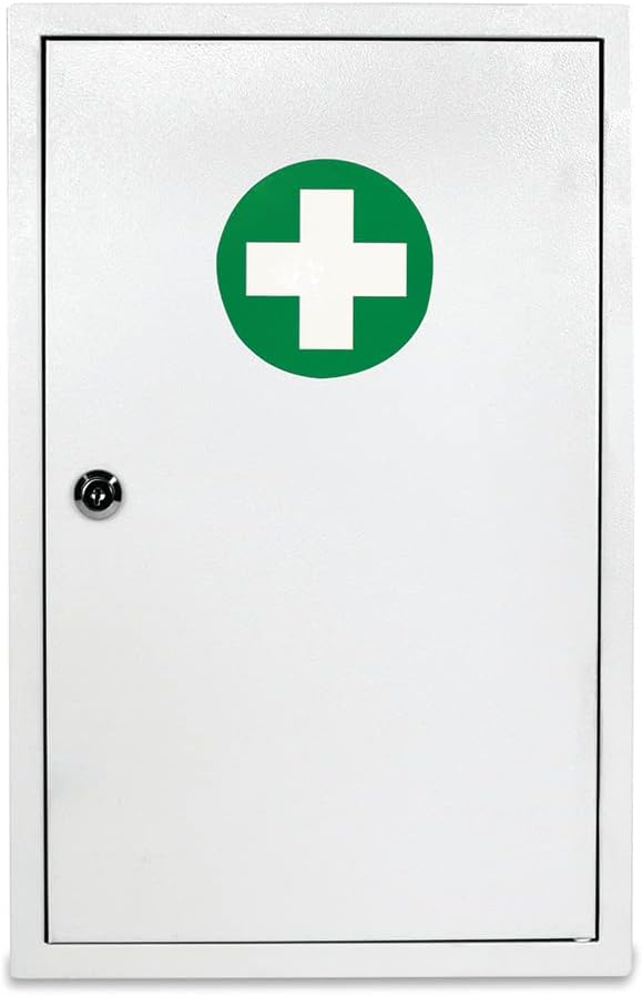 Reliance Medical Sofia Locking Wall Cabinet White First Aid Medicine Cabinet