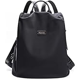 GELANNI Women's Backpack Purse Nylon Anti-theft Water Resistant Lightweight Small Shoulder Bags for Travle Cute Fashion Computer Bag for Work Daily Laptop Backpack Ladies Black