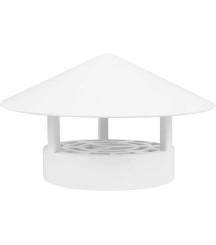 MIKIKIT 17193677322945 Pvc Rain Hat Roof Vent Cap Cowl Cover - View #10