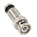 RG59 Compression BNC Connector,Coax Male Crimper Adapter Plug,75 Ohm Nickel Plated Coupler Extension Coaxial Siamese Cable with Copper Pin Fixed in Inside for CCTV Security Camera Antena System 20Pcs