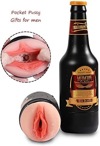 Male Personal-Pusseys Men's Piston Toys with Soft and Tight Tunnels for Tissue Exercise (Beet Bottle Shape)