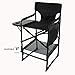 World Outdoor Products XL Tall Directors Chair with Adjustable, Automatic Footrest, XL Side Table with Cup and New Cellphone Holder, Dual-Pocket Side Bag, New Removable Front and Back Patches.thumb 2