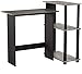Furinno Abbott Corner Computer Desk with Bookshelf, French Oak Grey/Black