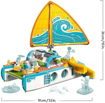 Friends Segelabenteuer Set - Spielzeug inkl. Boot mit drehbarem Segel, 4 Minipuppen und 2 Delfinfiguren sowie lustigem Zubehör - kreatives Geburtstagsgeschenk für Mädchen ab 8 Jahren - 42664