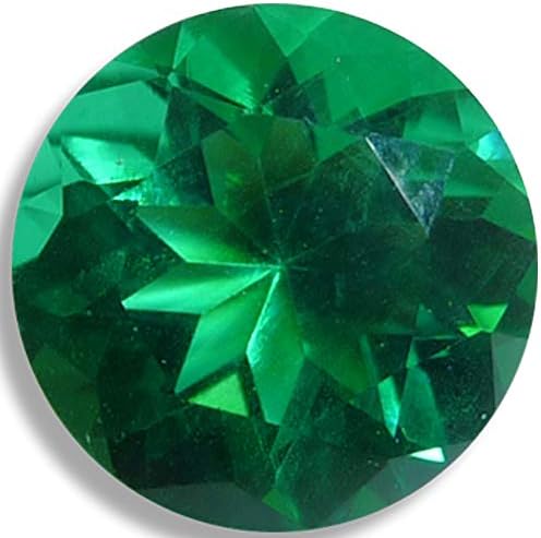 Lab Helenite Emerald Green Round Brilliant Loose Unset Gem (4mm-2pc)