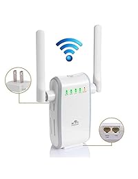 Extender WiFi Mini N300 Wireless WiFi Router Soporte Repetidor AP Router Modo 2.4GHz WiFi Señal Amplificador con Antenas Externas y 2 Puertos Ethernet para Alta Cobertura Wi Fi