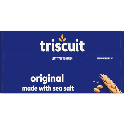 TRISCUIT ORIGINAL WHOLE GRAIN WHEAT CRACKERS, VEGAN CRACKERS, HEALTHY SNACKS, LUNCH SNACKS, 8.5 OZ