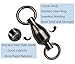 Ball Bearing Swivels 100% Copper High Strength Stainless Steel Ball Bearing Swivel, Solid Welded Rings Fishing Tackle Swivels Connectors Saltwater Fishing