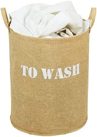 GeLivable Laundry Basket Portable and Durable Easy to Clean (Golden)