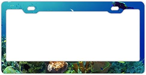 WIAJDVB A Treasure Hunt Under The Sea Plate Tag -6"" X 13""-Aluminum Car Metal License Plate Car Four Holes