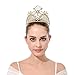 DcZeRong Gold Tiara Gold Crowns Birthday Queen Tiara Crown Gold Pageant Crown Tiara Costume Prom Tiaras Gold Women Tiara Crown Homecoming Queen Tiara Crowns