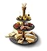 Boska Wooden Serving Party Tower - 3 Layer Best for Cheese, Tapas, Bread, and Desserts Presentation - Board Slab with Non-Slip Feet - Cutting and Charcuterie Board - Dishwasher Safe