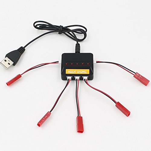 Holy Stone 5 in 1 Max 2.5A Current Input Fast Battery Charger for X5C, 818a,X1,X4,HS170,X300,X400,F181,F180 Quad Copter