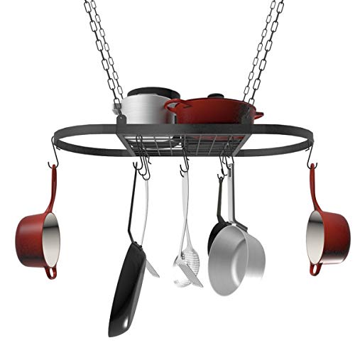 Metal ceiling Pot Racks,hanging pan rack kitchen hanging pan rack,pots