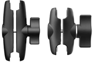 2Pcs RAM Mount Composite Double Socket Arm – 2.36"/3.74" Aluminum Alloy Dual Socket Arm for RAM Mount Phone Holder, Bike & Tr