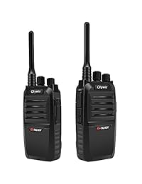 Olywiz Walkie Talkie - Batería recargable de radio de dos vías (36 Miles, ion de litio, 1800 mAh, UHF, 406 a 470 MHz, HTD827)