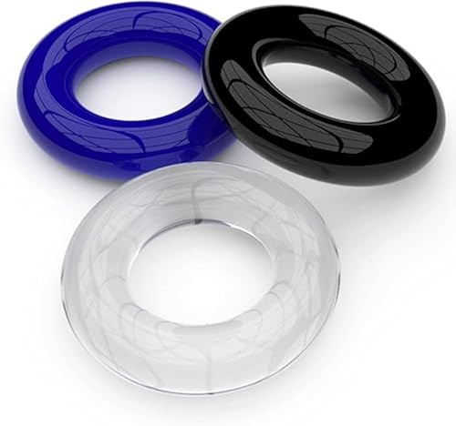 penisring stretchy Clear Cock Ring Set 3pc– Stretchy Penis Ring with Textured Ridges for –  LingerRave main image 0