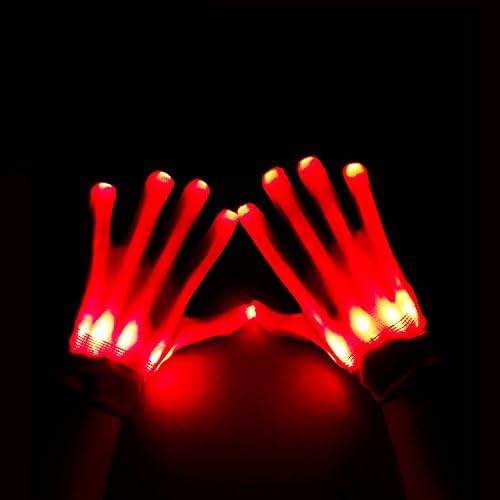 BonAchat Light up for Raves, Glow Skeleton Gloves-The Best Gloving & Lightshow Dancing Gloves for Clubbing, Rave, Birthday, EDM, Disco, and Dubstep Party