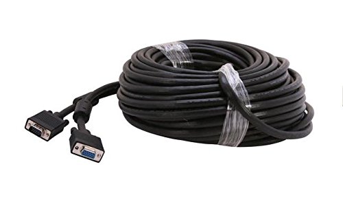 AYA 100Ft. (100 Feet) SVGA Male to Female Monitor Extension Cable 28AWG with Dual Ferrites