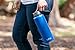 MIRA 18 Oz Stainless Steel Vacuum Insulated Wide Mouth Water Bottle with Two Caps | Thermos Keeps Cold for 24 hours, Hot for 12 hours | Double Walled Powder Coated Travel Flask | Blue