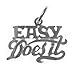 Alcoholics Anonymous Saying Pendant, #184-15, Sterling Silver, "EASY Does It"
