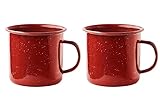Asobu Happy Trails Classic Country Camper Coffee and Tea Mug (Red 2 Pack)