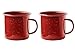 Asobu Happy Trails Classic Country Camper Coffee and Tea Mug (Red 2 Pack)