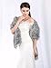 Chicer Bridal Wraps and Shawls Fur Stole for Women and Girls. (Grey)
