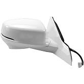 Right Passenger Side Mirror For 2013-2015 Honda Accord w/Power Glass Heated | Turn Signals and Camera Match Replace 76200-T2G-A61ZH,76200-T2G-A42ZC , White , (12Pins)